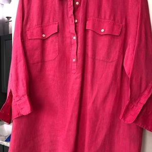 Lauren long sleeve linen blouse